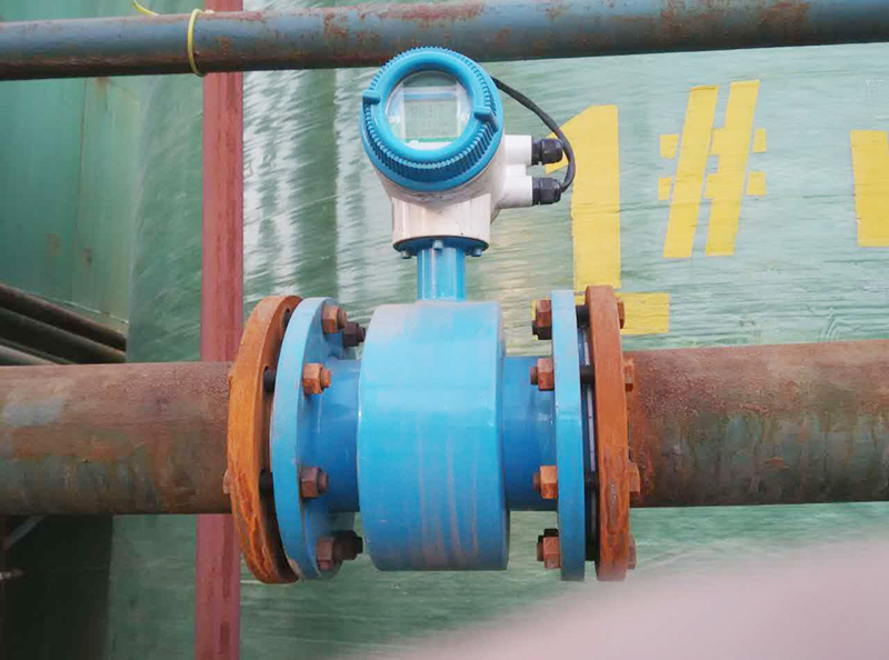 山東某化工廠電磁流量計的現場